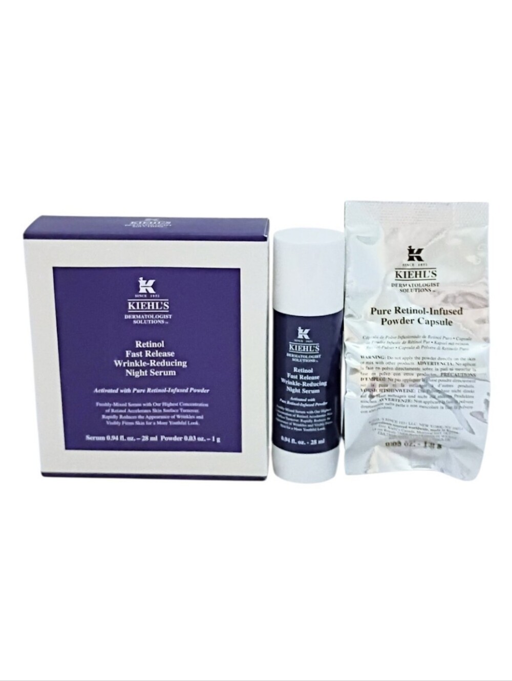 Kiehl’s Retinol Fast Release Wrinkle Reducing Night Serum 0.94oz 28ml New In Box